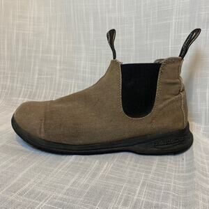 Blundstone 1378 Khaki Canvas Chelsea Ankle Boots Booties Mens 6  Womens 8 EU 38